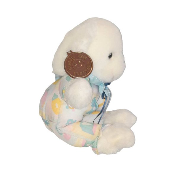 Vintage 1989 Cuddle Wit White Dog Puppy Cloth Outfit Stuffed Plush Toy 10" - Picture 6 of 10